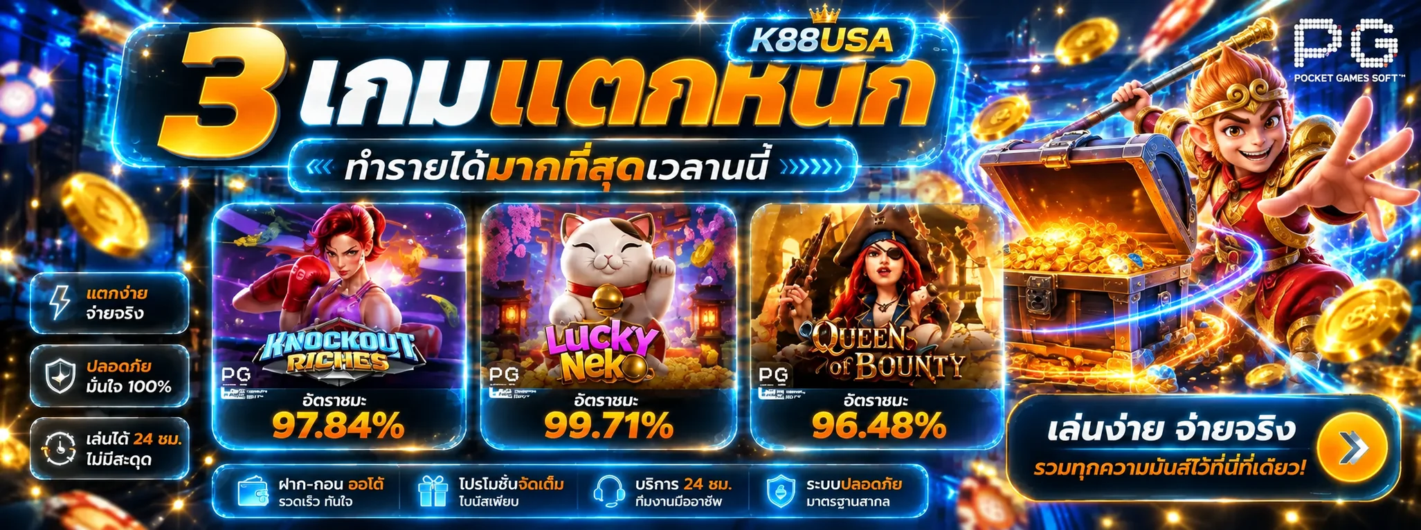 K88USA เว็บตรง ทางเข้าเล่น ฝากถอนออโต้ 24 ชม.